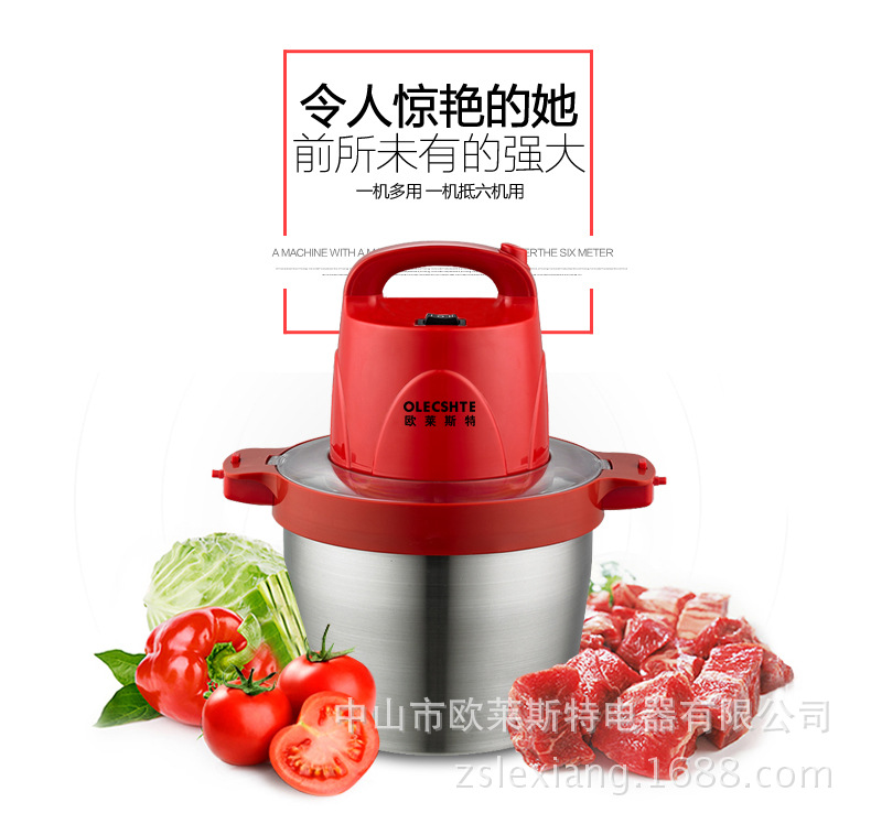 歐萊斯特510絞肉機(jī)商用大容量電動(dòng)碎肉機(jī)攪拌辣椒切菜料理機(jī)