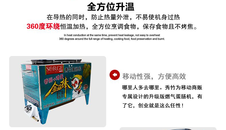 蛋腸機商用燃氣全自動雞蛋包腸機雞蛋杯雞蛋烤腸機蛋堡機小吃機器