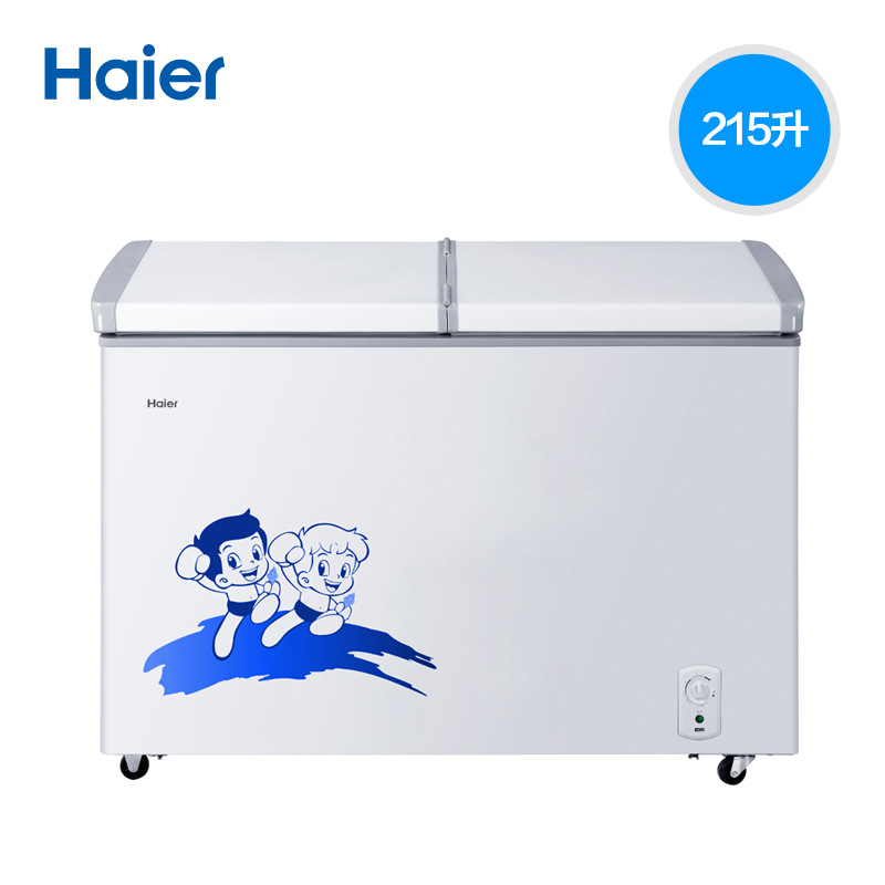 Haier/海爾 FCD-215SEA 雙門冷藏冷凍大容量冷柜雙溫臥式商用冰柜