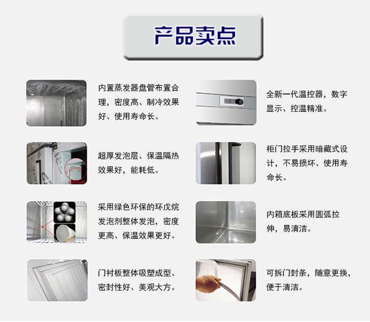 廣東星星D1.6E6-G六門冰箱商用格林斯達廚房冰柜雙溫冷藏冷凍柜