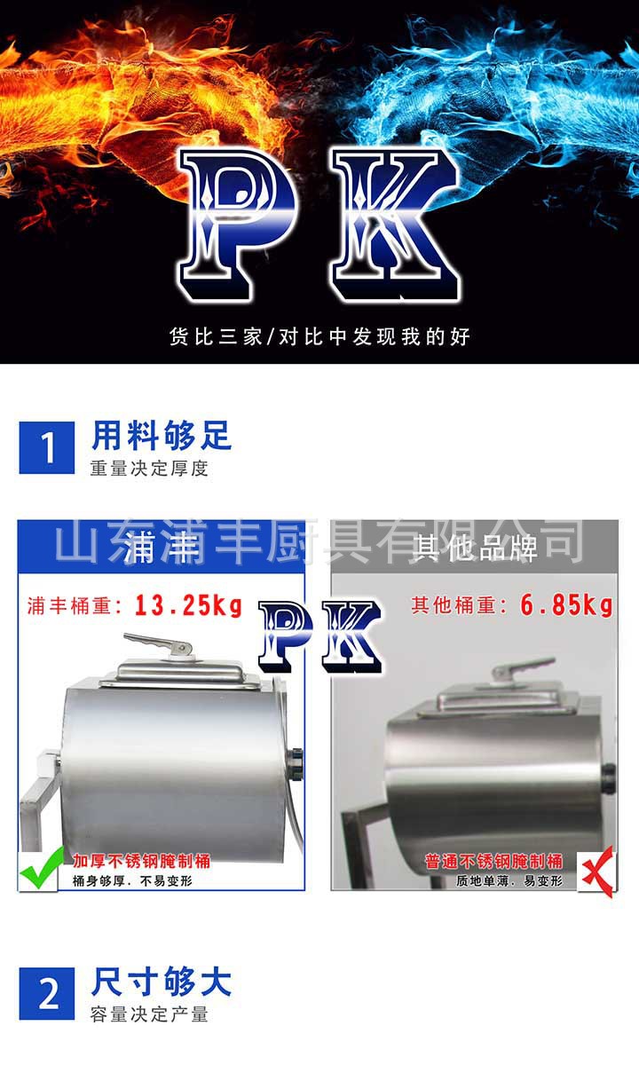 浦豐80L腌制機滾揉機商用 腌肉機 腌菜機 腌制車肯德基腌制機