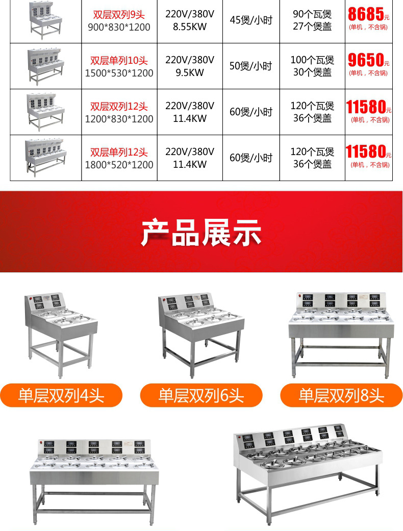 商用煲仔飯機全自動智能煲仔爐 錫紙專用砂鍋