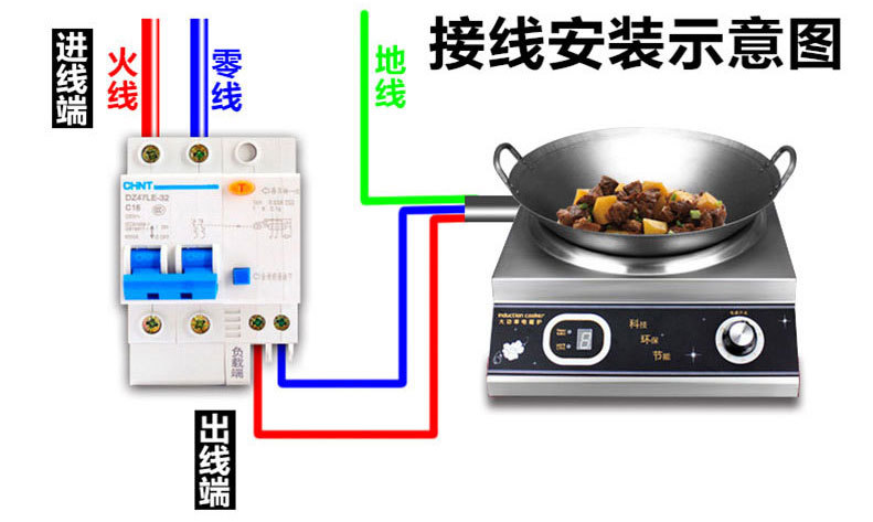 樂創 商用大功率電磁爐5KW 凹面電磁灶5000W 飯店食堂臺式電炒爐